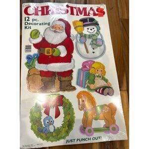 Vintage Eureka Christmas Punch Out Decorating Kit New in Package